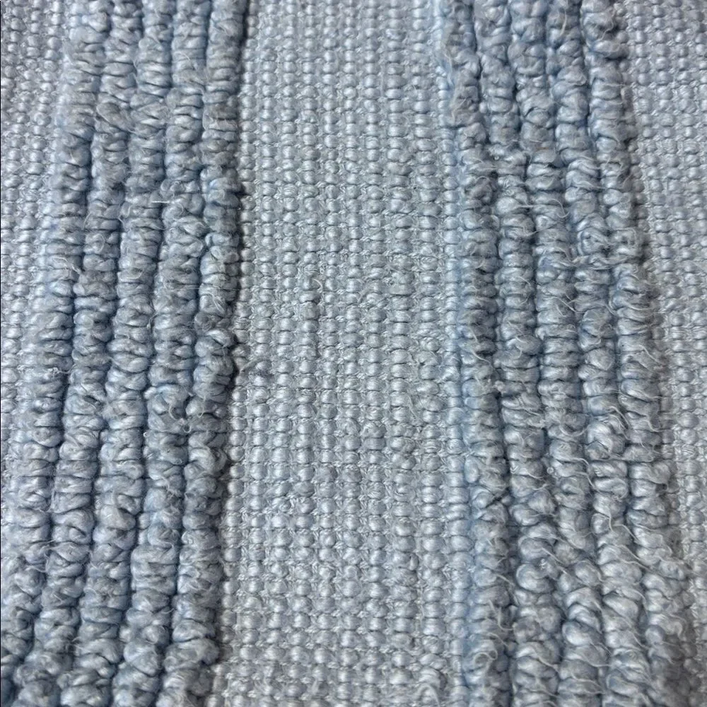 Pottery barn decorative pillow sham blue boucle textured 22x22 cotton